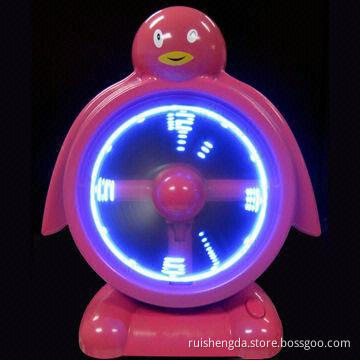 Penguin-shaped USB Fan with Clock